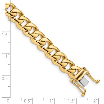 10k 8.3mm Hand-polished Rounded Curb Link Bracelet — alternate view