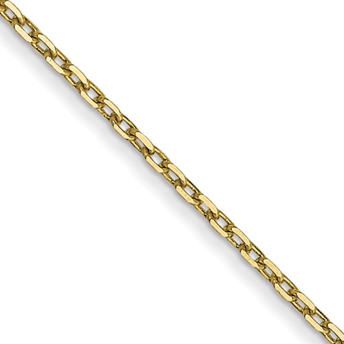 10k .8mm D/C Round Cable with Spring Ring Clasp Chain