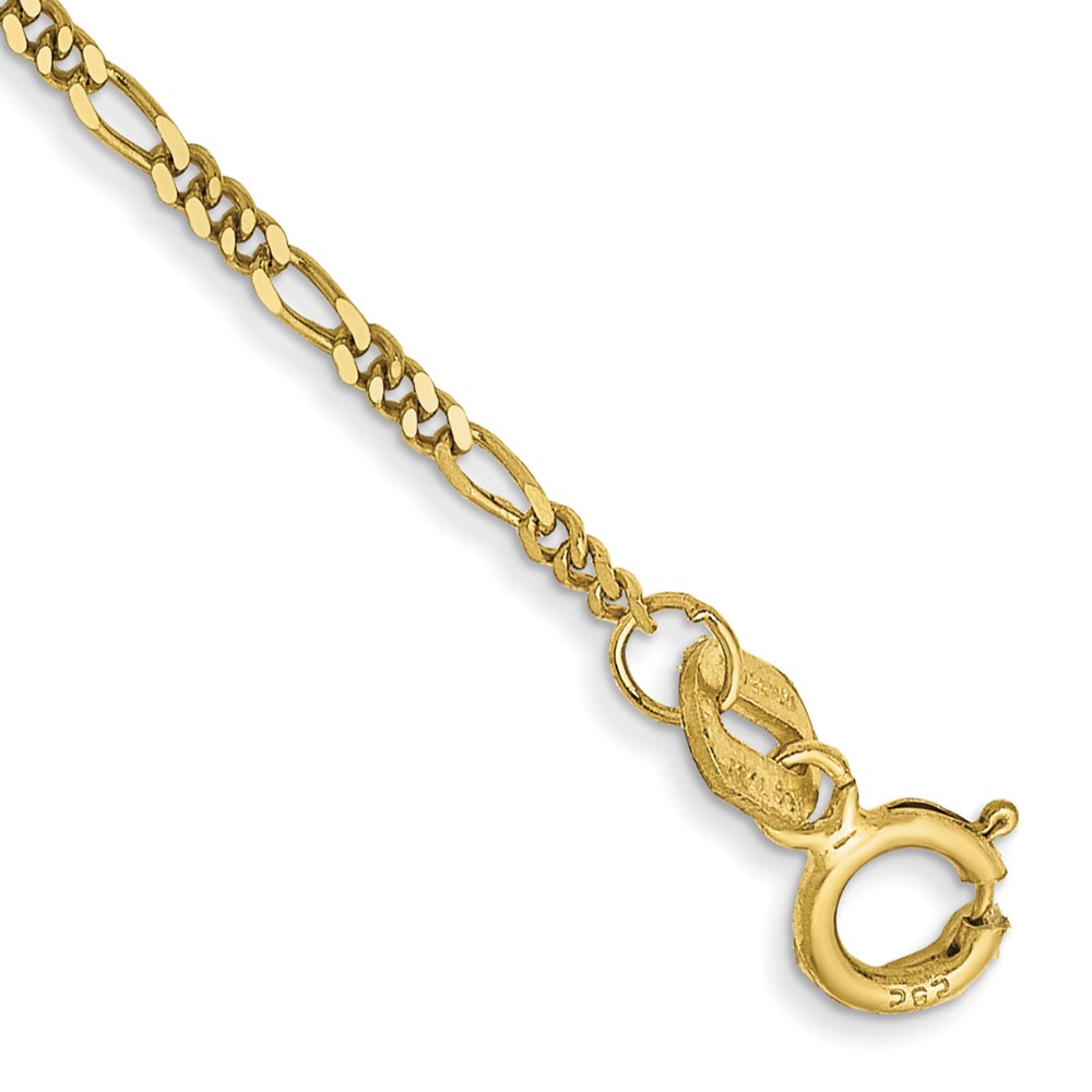 10k 1.25mm Flat Figaro Chain