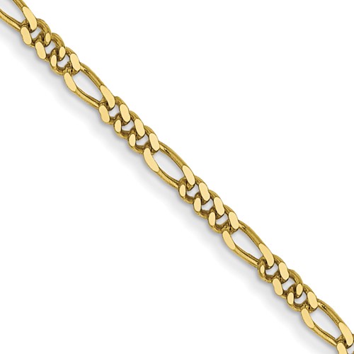 10k 1.25mm Flat Figaro Chain