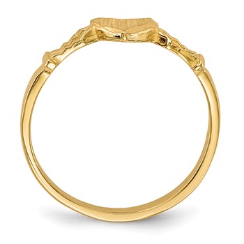 10k Children's Heart Ring — alternate view