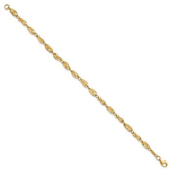 10k Gold Polished Fancy Bracelet — alternate view
