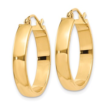 10k Polished Hoop Earring — alternate view