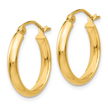 10k Polished Hoop Earring — alternate view