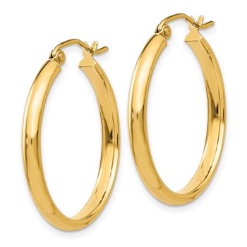 10k Polished Hoop Earring — alternate view