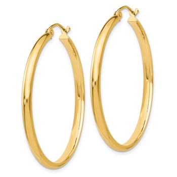 10k Polished Hoop Earring — alternate view