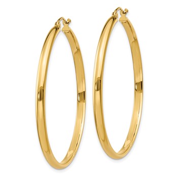 10k Polished Hoop Earring — alternate view