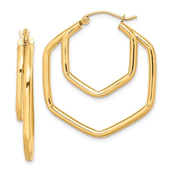 10k Polished Hoop Earrings