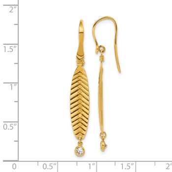 10Kt YG Dangle Earrings — alternate view