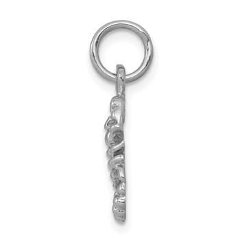 10k White Gold Scorpion Charm — alternate view