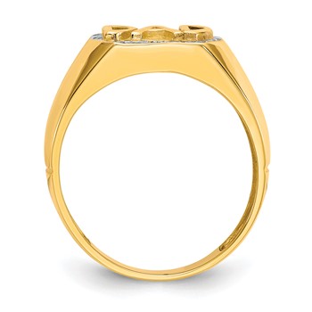 10k Men's Diamond DAD Ring — alternate view