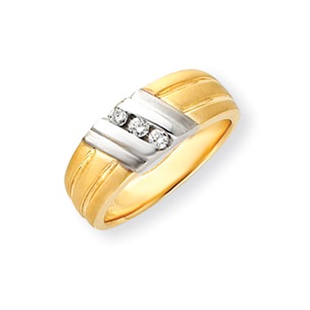 10k Two-Tone Men's Diamond Ring