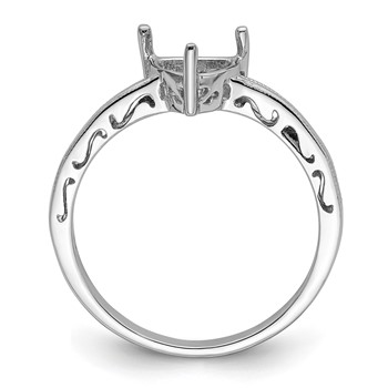 10k White Gold Ladies Ring Mounting — alternate view