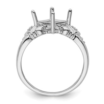 10k White Gold Ladies Ring Mounting — alternate view