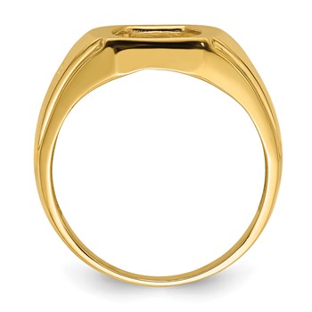 IB Goodman 14k Holds Cushion Onyx and 2-1.2mm Diamonds Mens Cross Ring Mounting — alternate view