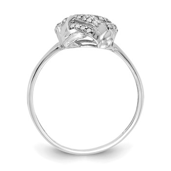 10K Tiara Collection White Gold Polished Diamond Ring — alternate view