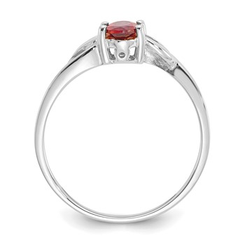 10k White Gold Birthstone Ring Mounting — alternate view