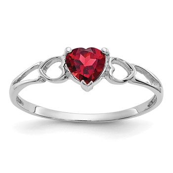 10k White Gold Birthstone Ring Mounting