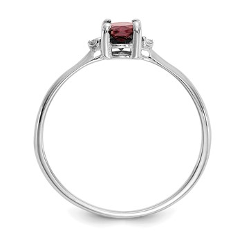10k White Gold Birthstone Ring Mounting — alternate view