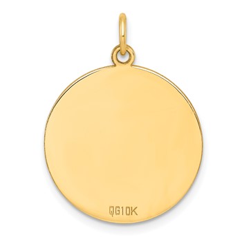 10K Plain .013 Gauge 20.7x20.7mm Circular Engravable Disc Charm — alternate view