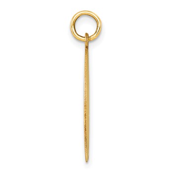 10K Plain .018 Gauge 20.7x20.7mm Circular Engravable Disc Charm — alternate view