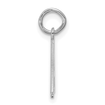 10k White Gold Line Epoxy Initial Charm — alternate view