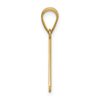 10k Yellow Gold Line Epoxy Initial Pendant — alternate view