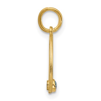 10k Yellow Gold  Initial with Birthstone Charm — alternate view