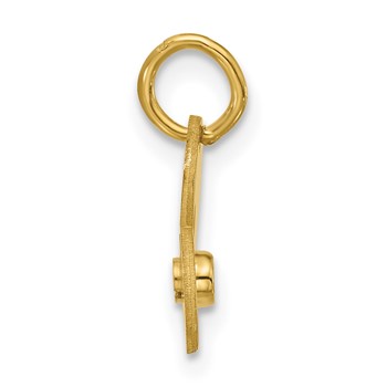 10k Yellow Gold Cut-out Initial Heart with Birthstone Charm — alternate view