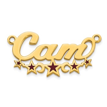10k Yellow Gold Epoxy Stars Name Plate — alternate view