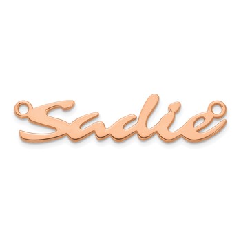 10k Rose Gold Name Plate