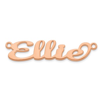 10k Rose Gold Name Plate