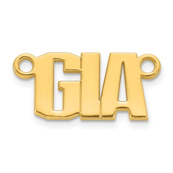 10k Yellow Gold Atlantico Font Name Plate — alternate view