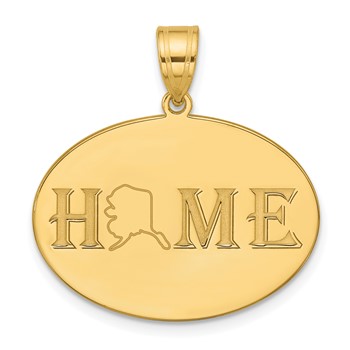 10k Yellow Gold HOME/STATE Pendant