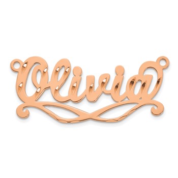 10k Rose Gold Diamond-cut Sunglass Name Plate
