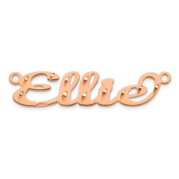 10k Rose Gold Diamond-cut Name Plate
