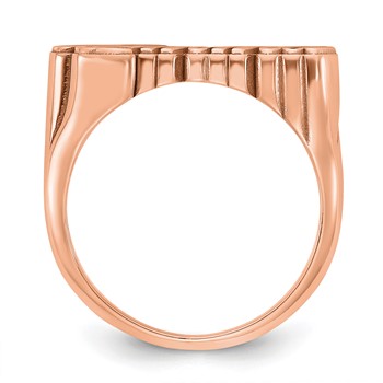 10k Rose Gold Name Plate Ring — alternate view