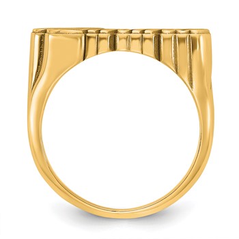 10k Yellow Gold Name Plate Ring — alternate view