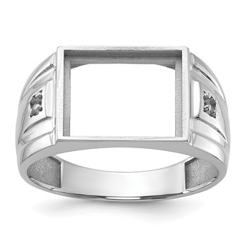 10K White Gold Men's ring mounting