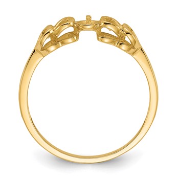 10K Polished Pearl Ring Mounting — alternate view