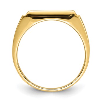 10k Men's Polished and Textured Masonic Ring Mounting — alternate view