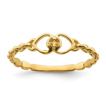 10K .01ct. Diamond Heart Ring Mounting