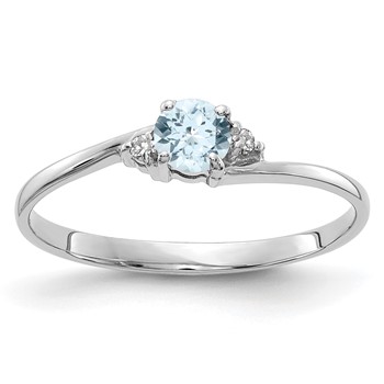 10k White Gold Diamond & Gemstone Ring Mtg