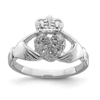 10K White Gold Claddagh Ring Mounting