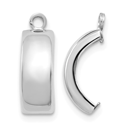 10k White Gold Polished Earring Jackets