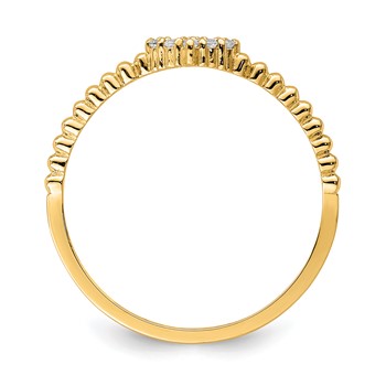 10K Heart CZ Ring — alternate view