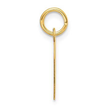 10k Small Slanted Block Letter Y Initial Charm — alternate view