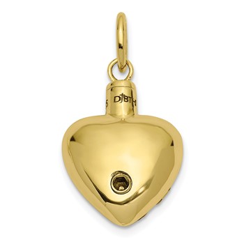Sentimental Expressions 10K Heart Remembrance Ash Holder Pendant — alternate view