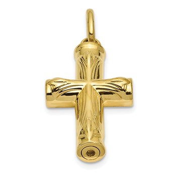 Sentimental Expressions 10K Cross Ash Holder Pendant — alternate view
