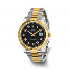 MENS Pre-owned Rolex-Ind. Certified 41MM SS OYSTER DJ II Black